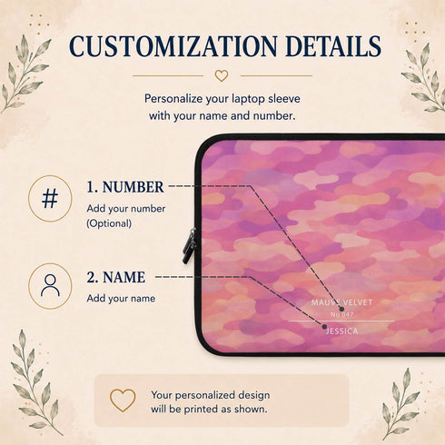 Personalized Bloom Camo Laptop Sleeve