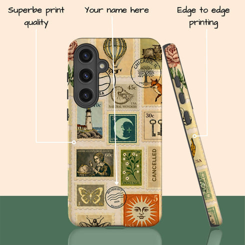 Personalized Vintage Postal Collage Galaxy Case
