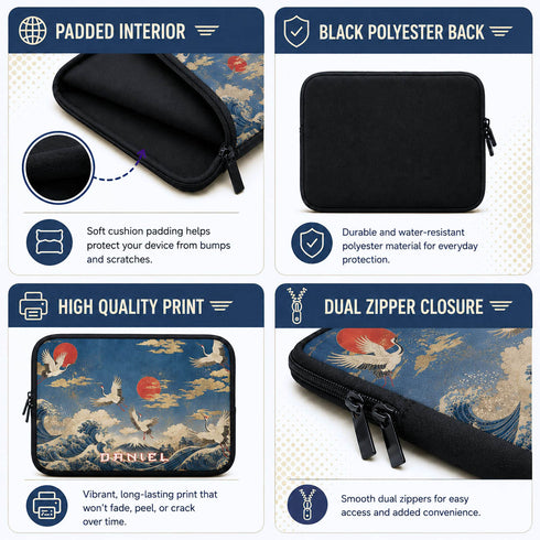 Personalized Cranes of Fuji Laptop Sleeve