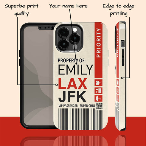 Personalized Travel Luggage Tag iPhone Case