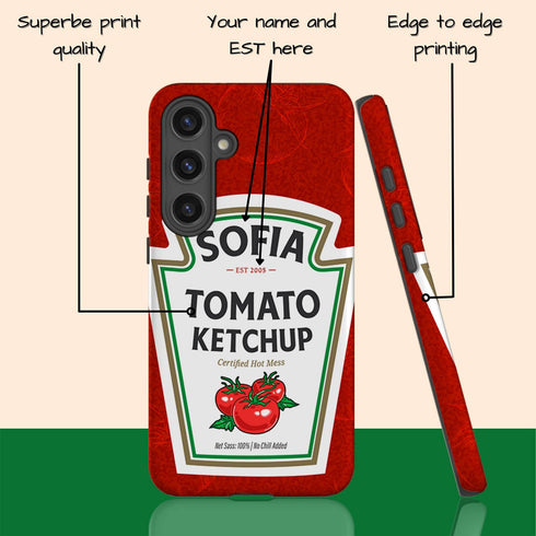 Personalized Hot Tomato Ketchup Bottle Galaxy Case