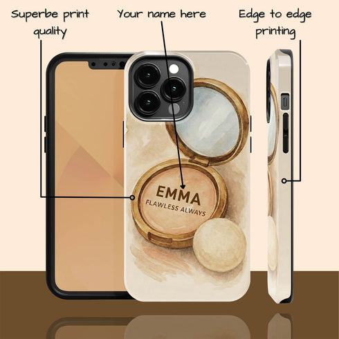 Personalized Soft Glam Flawless Makeup iPhone Case