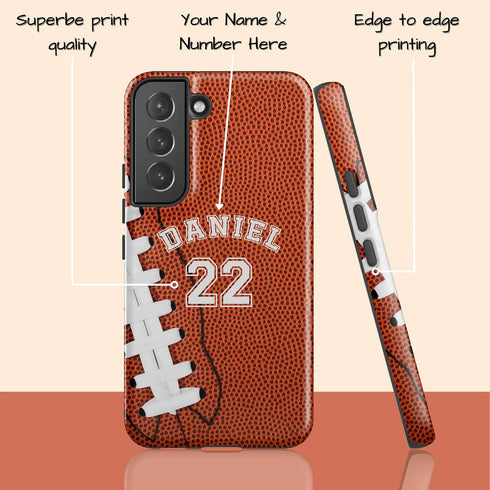 Sports Football Player & Number Galaxy Case
