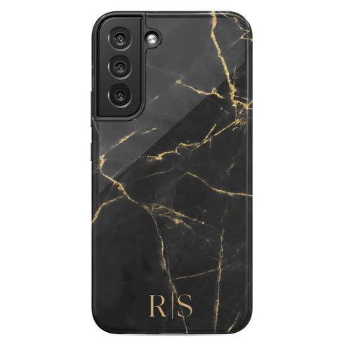 Custom Initials Marble Galaxy Case