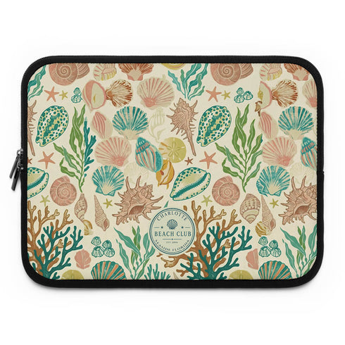 Personalized Beach Club Society Laptop Sleeve