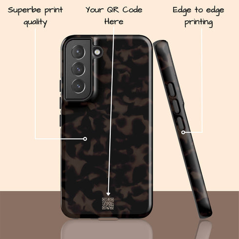 Custom QR Dark Tortoiseshell Galaxy Case