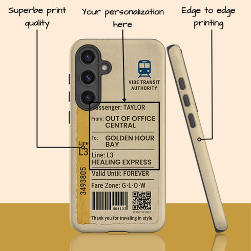 Personalized Urban Metro Ticket Galaxy Case