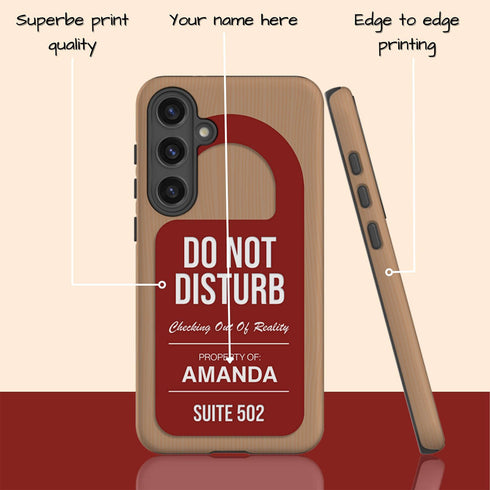 Personalized Hotel Charm Do Not Disturb Galaxy Case