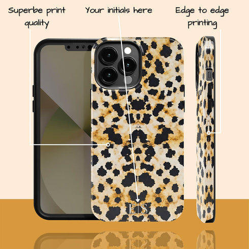 Personalized Luxe Inked Leopard iPhone Case