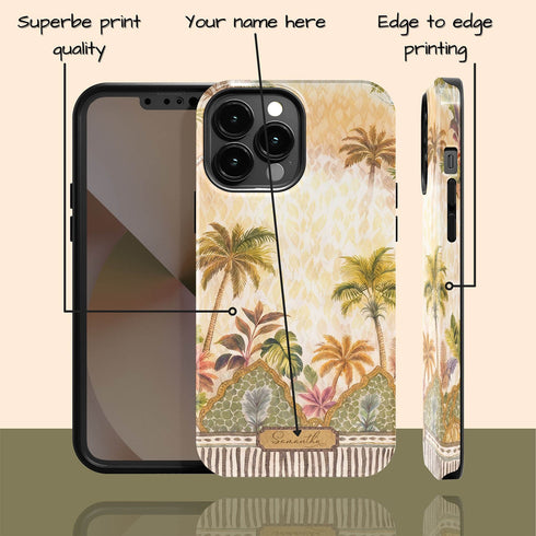 Personalized Tropical Palms of Jaipur iPhone Case