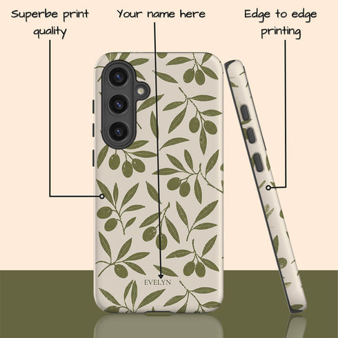 Personalized Olive Branch Galaxy Case