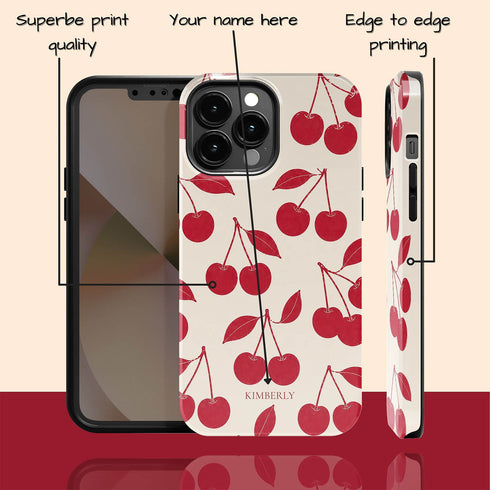 Personalized Cherry Pair iPhone Case