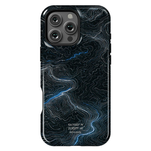 Personalized Midnight Topography iPhone Case