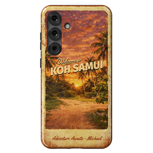 Custom Tropical Island Escape Galaxy Case