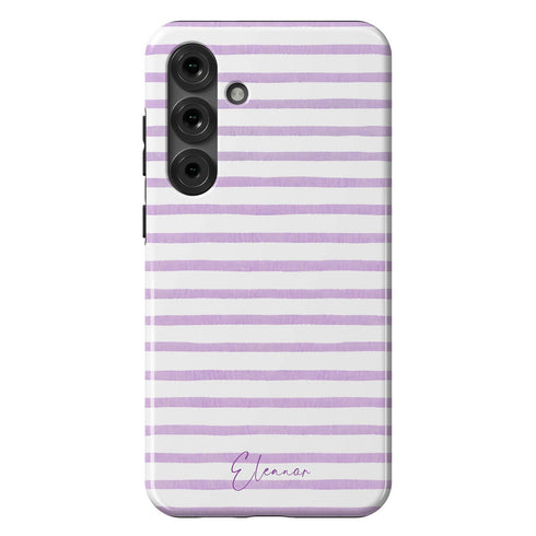 Personalized Coastal Stripes Galaxy Case