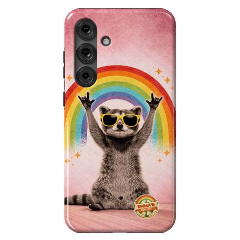 Personalized Groovy Raccoon Galaxy Case