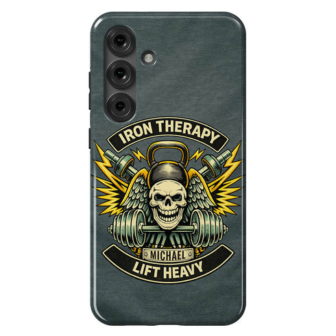 Personalized Gym Rat Iron Therapy Galaxy Case