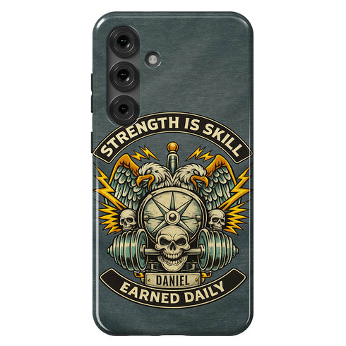 Personalized Gym Rat Strength is Skill Galaxy Case