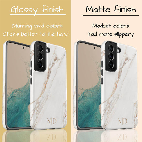 Custom Initials Marble Galaxy Case