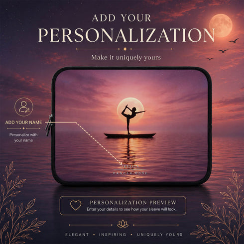 Personalized Celestial Yoga Laptop Sleeve