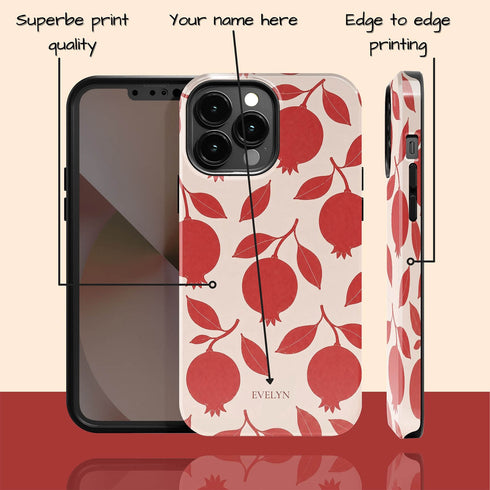 Personalized Pomegranate Bloom iPhone Case