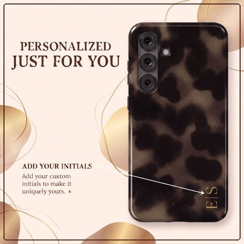 Personalized Smoky Tortoise Vertical Initials Galaxy Case