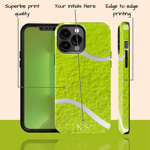 Sports Tennis Ball Initials iPhone Case
