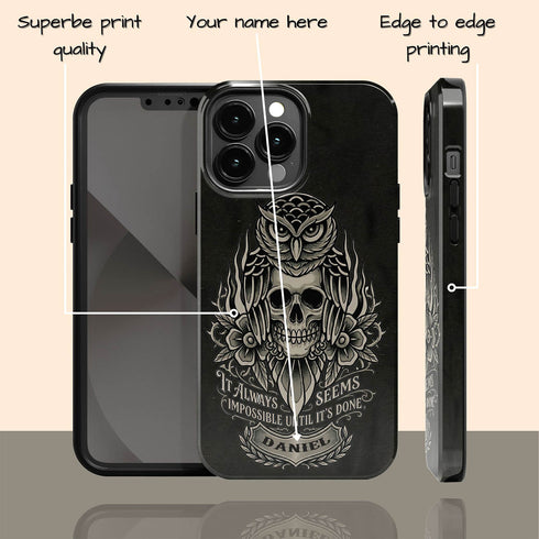 Personalized Gym Motivational Until It's Done iPhone Case