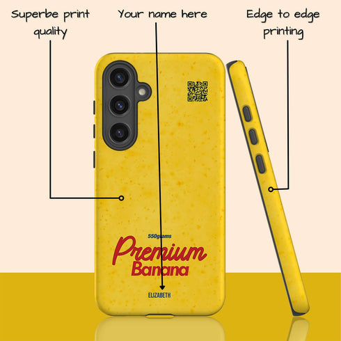 Personalized Premium Banana QR Galaxy Case