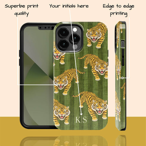 Personalized Bold Imperial Tiger iPhone Case