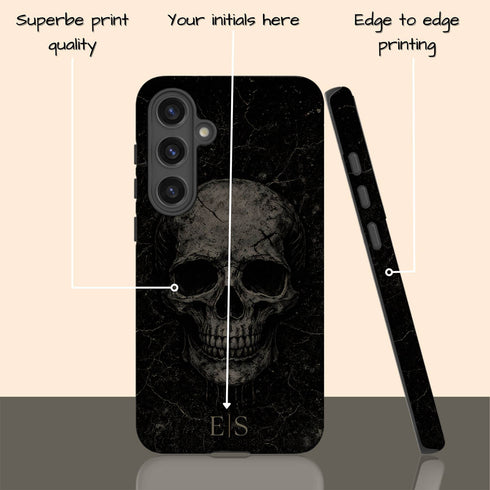 Personalized Obsidian Skull Galaxy Case