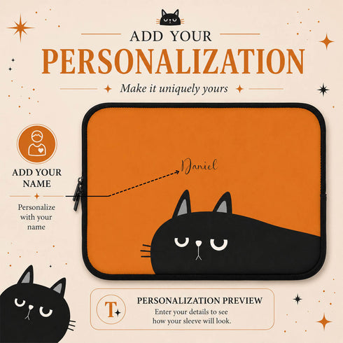 Personalized Cat Mood Laptop Sleeve
