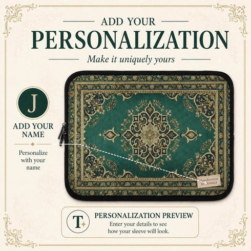 Personalized Persian Carpet Laptop Sleeve