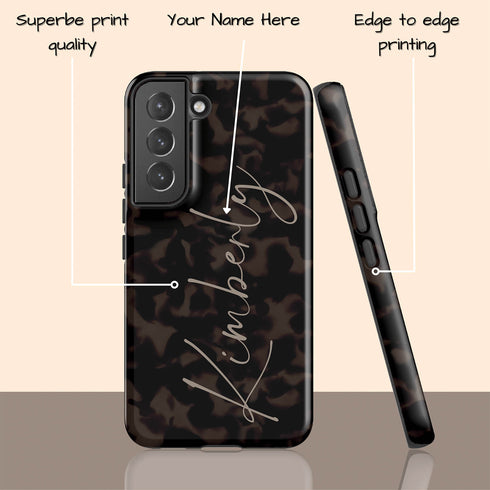 Tortoiseshell Custom Signature Name Galaxy Case