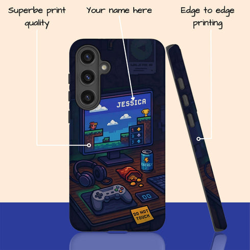 Personalized Retro Gamer Desktop Galaxy Case