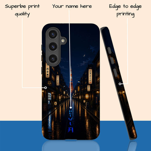Personalized Tokyo Rainlight Galaxy Case