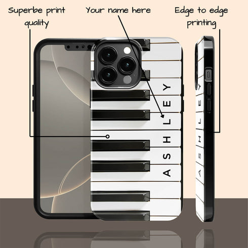 Personalized Music Lover Piano Keys iPhone Case