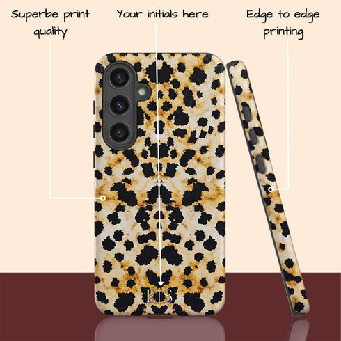 Personalized Luxe Inked Leopard Galaxy Case