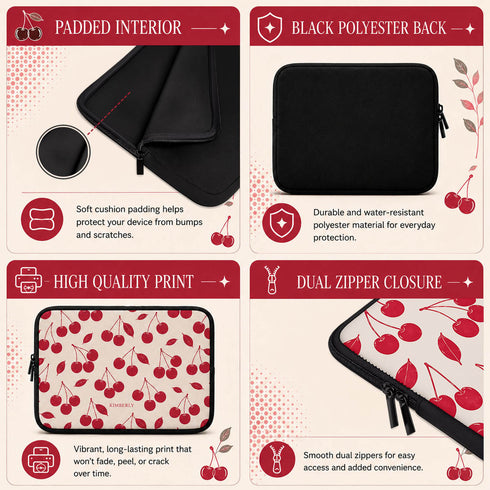 Personalized Cherry Pair Laptop Sleeve