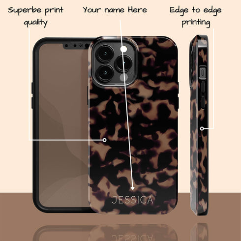 Custom Dark Edition Tortoiseshell iPhone Case