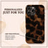 Personalized Amber Tortoise Vertical Initials iPhone Case