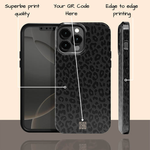 Custom QR Code Dark Leopard iPhone Case