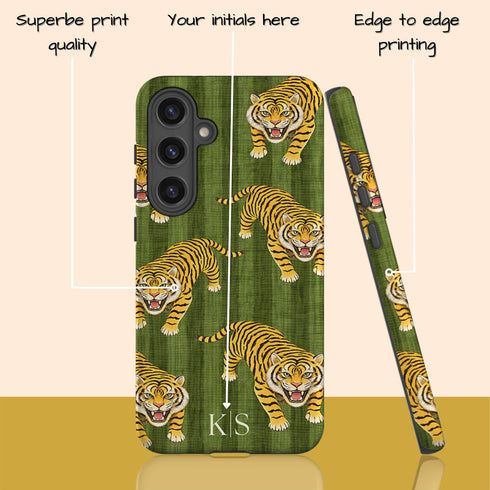 Personalized Bold Imperial Tiger Galaxy Case