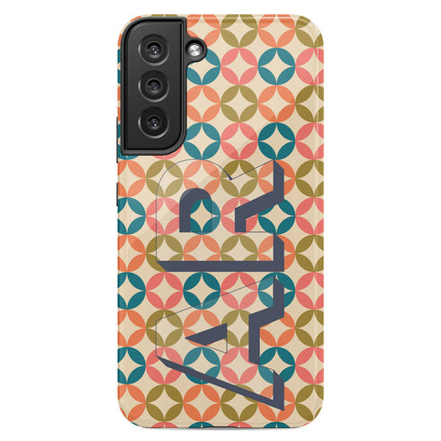 Retro Custom 3D Initials Galaxy Case