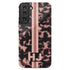 3D Striped Pattern Initials Dark Tort Galaxy Case