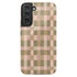 Custom Initials Tartan Plaid Checkerboard Galaxy Case