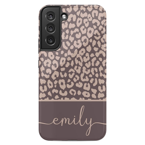 Boho Leopard Custom Name Galaxy Case