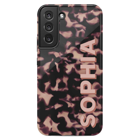 3D Custom Name Dark Tort Galaxy Case
