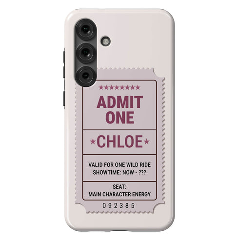 Personalized Admit One Ticket Chaos Pass Galaxy Case