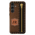 Personalized Denim Zipper Leather Patch Galaxy Case